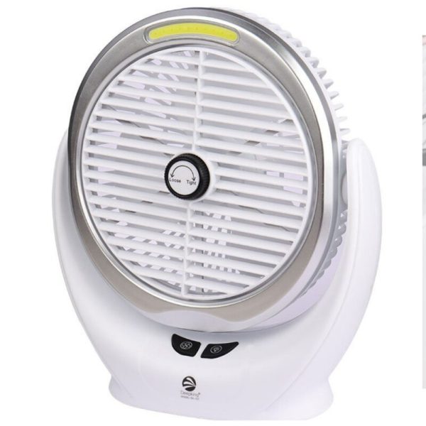 پنکه رومیزی شارژی Deepking DK 127 fan چراغ دار 4 پنکه شارژی رومیزی دی کی